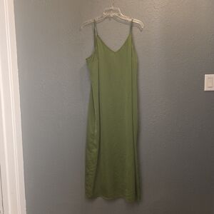 Elegant Green Slip Dress